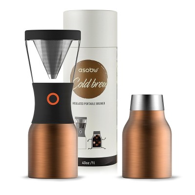 Кофеварка портативная 1,1 л ASOBU Coldbrew KB900 copper-black