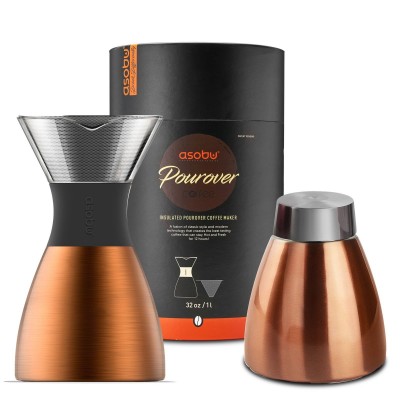Кофеварка портативная 1,1 л ASOBU Pourover PO300 copper-black Кофеварка портативная 1,1 л ASOBU Pourover PO300 copper-black
