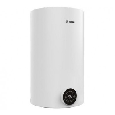 Водонагрівач електр. BOSCH круглий Tronic 4000T, 80л, 2кВт, сухий тен, вертикальний монтаж, електр. кер-ння, B, білий 7736507577