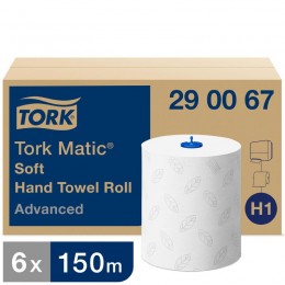 Полотенца в рулонах мягкие Tork Matic 290067 Advanced 2 слоя, 150 м., 612 листов Полотенца в рулонах мягкие Tork Matic 290067 Advanced 2 слоя, 150 м., 612 листов