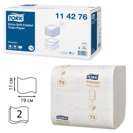 Туалетная бумага листовая Tork 114276 Premium мягкая