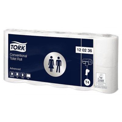 Туалетная бумага Tork 120236 Advanced в стандартных рулонах 10 шт/уп Туалетная бумага Tork 120236 Advanced в стандартных рулонах 10 шт/уп