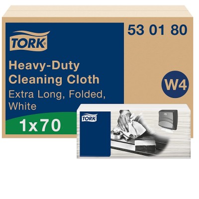 Нетканий матеріал Tork 530180 підвищеної міцності білий у серветках 70 листів, 35.5х61.5см Нетканий матеріал Tork 530180 підвищеної міцності білий у серветках 70 листів, 35.5х61.5см