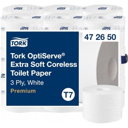 Бесстержневая туалетная бумага экстрамягкая Tork 472650 OptiServe® Premium Бесстержневая туалетная бумага экстрамягкая Tork 472650 OptiServe® Premium