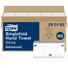 Полотенца для рук Tork 290163 Advanced со сложением типа Singlefold Полотенца для рук Tork 290163 Advanced со сложением типа Singlefold