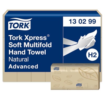Полотенца бумажные для рук Tork Xpress® 130299 Advanced бежевого цвета мягкие со сложением типа H2 - Multifold Z Полотенца бумажные для рук Tork Xpress® 130299 Advanced бежевого цвета мягкие со сложением типа H2 - Multifold Z