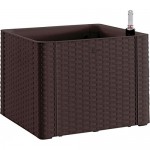 Квадратная цветочная коробка с автополивом и индикатором уровня воды Stefanplast Deluxe 43 x 43 x 33 cm Квадратная цветочная коробка с автополивом и индикатором уровня воды Stefanplast Deluxe 43 x 43 x 33 cm