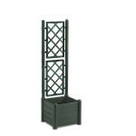 Цветочный ящик с высоким ажурным декором Stefanplast Italia 43x43x142h см Цветочный ящик с высоким ажурным декором Stefanplast Italia 43x43x142h см