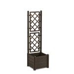 Цветочный ящик с высоким ажурным декором Stefanplast Italia 43x43x142h см Цветочный ящик с высоким ажурным декором Stefanplast Italia 43x43x142h см