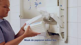 Navullen van een Tork PeakServe® Handdoek Dispenser met Tork PeakServe® Continue Handdoeken H5