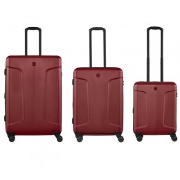 Набор чемоданов Wenger, Legacy 3 в 1, (S,M,L), пластик, 4 колеса, красный 612532 Набор чемоданов Wenger, Legacy 3 в 1, (S,M,L), пластик, 4 колеса, красный 612532