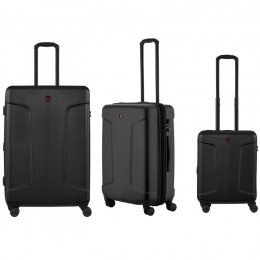 Набор чемоданов Wenger, Legacy 3 в 1, (S,M,L), пластик, 4 колеса, черный 612530