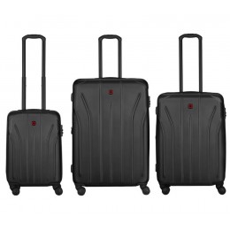 Набор чемоданов Wenger, Oryson 3 в 1, (S,M,L), пластик, 4 колеса, черный 653171